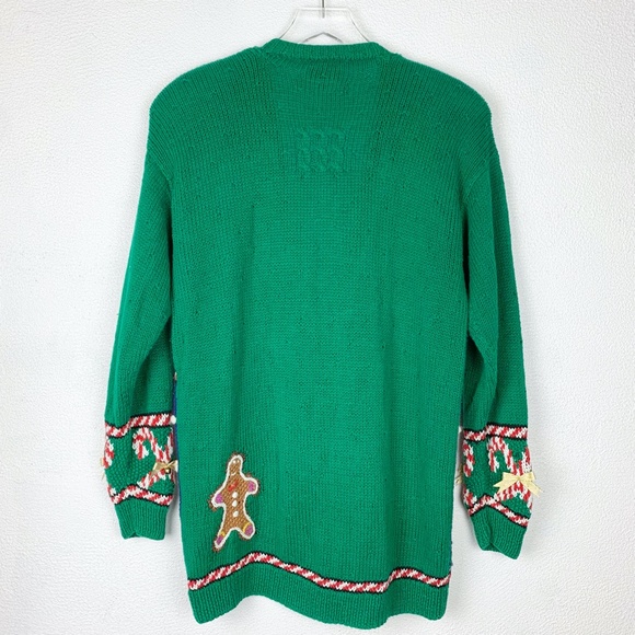 Vintage Marisa Christina 1993 Christmas Novelty Cardigan Sweater - Picture 2 of 12